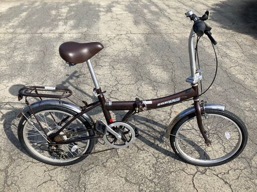 折り畳み自転車　６速　２０インチ　錆有り　実用品　乗って帰れます、