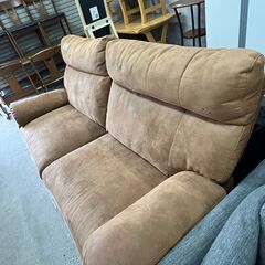 リサイクルショップどりーむ天保山店　No11363　電動リクライニングソファ　３人掛け　ヴィンテージ風ソファ　最高の肌触り　現状品