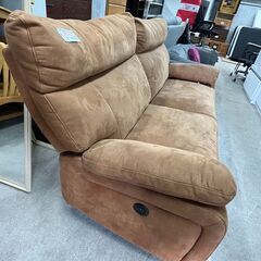 リサイクルショップどりーむ天保山店　No11363　電動リクライニングソファ　３人掛け　ヴィンテージ風ソファ　最高の肌触り　現状品