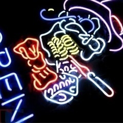 特大ネオンサイン　ドクロ　看板　未使用　BAR飾り