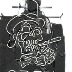 特大ネオンサイン　ドクロ　看板　未使用　BAR飾り