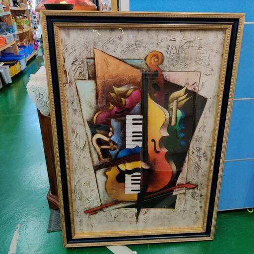 【愛品倶楽部柏店】Emanuel Mattini アート版画額 Mixed Media Under Glass