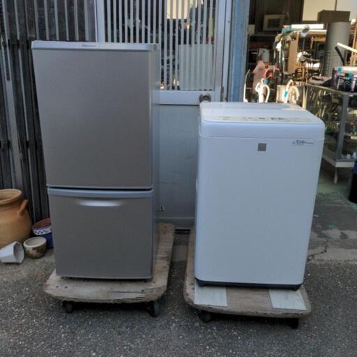 格安セット！　Panasonic　冷蔵庫＆洗濯機セット　冷蔵庫　2018年式　NR-B14AW-S　138L　100V　洗濯機　2019年式　5キロ　NA-F50BE6