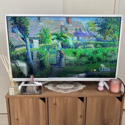 【2022年購入・美品】GRANPLE 32型テレビ 白 外付けHDD 同軸ケーブル 同時購入可