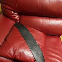 美品4人掛けレザーソファ！