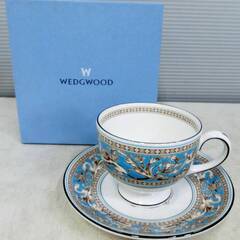 【　未使用品　】WEDGWOOD　ティーカップ　ソーサー　FLO...