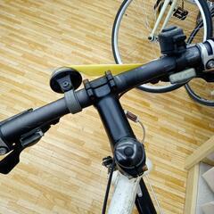 ★ジモティ割あり★ BRIDGESTONE　クロスバイク 自転車 ギア付き　ホワイト　27インチ　クリーニング済　YJ1521