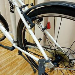 ★ジモティ割あり★ BRIDGESTONE　クロスバイク 自転車 ギア付き　ホワイト　27インチ　クリーニング済　YJ1521