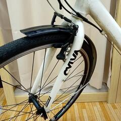 ★ジモティ割あり★ BRIDGESTONE　クロスバイク 自転車 ギア付き　ホワイト　27インチ　クリーニング済　YJ1521