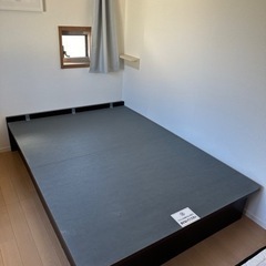 ニトリ　跳ね上げ　ベッドフレーム　寝具　ダブル　収納