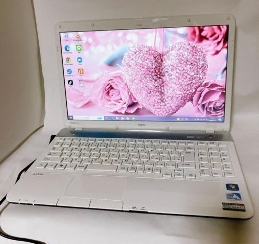 初期設定済　NECノートPC　すぐに使える  初心者OK　ＤＶＤもＯＫ　人気のホワイト