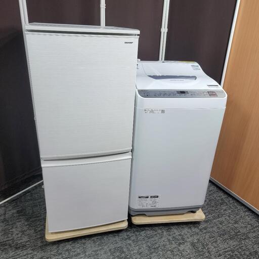 ‍♂️h060229売約済み‼️配送設置は無料‼️ヒーター乾燥機能付き✨SHARP 家電セット