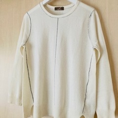 新品　meimei メイメイ　カシミヤ　セーター　ニット　ホワイト　M 白　長袖
