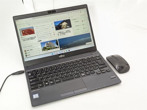 送料無料 新品無線マウス付き 中古ノートパソコン 軽量薄型 Windows11 Office 高速SSD 13.3型 富士通 U938/S 第7世代i5 4GB Bluetooth WiFi
