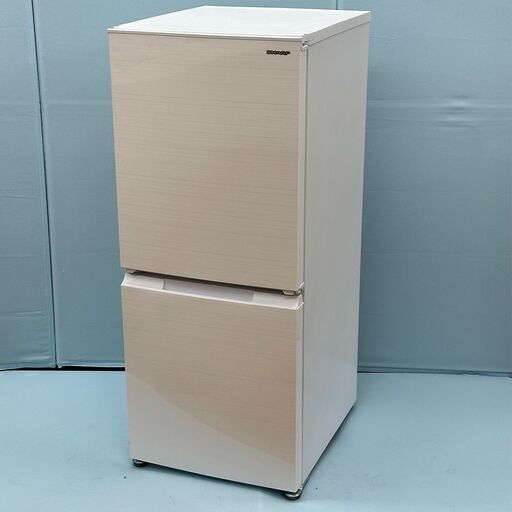 【リサイクル市場エコ伊川谷】SHARP 2021年製 2ドア冷凍冷蔵庫　SJ-D15G-W つけかえどっちもドア 【取りに来られる方限定】【軽バン1時間貸出無料】