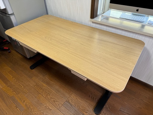 千葉市から10km以内無料配送/IKEA　電動昇降 デスク ダイニング テーブル　160x80 cm