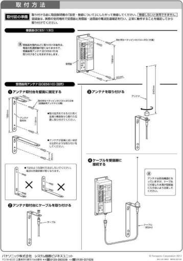 小電力型ワイヤレスリモコン受信器(3出力用)　アンテナ付き