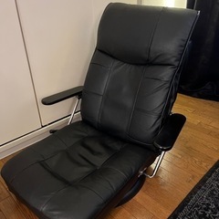無料の黒レザー座椅子