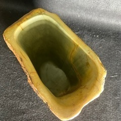 100年前の掘り出しの骨董緑端渓彫刻梅鳥文刻 鑑賞石 天然石 鉱物 インテリア 置物 高さ19cm