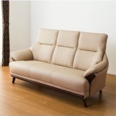 美品】ニトリ3人掛け合皮ソファ 汚れや傷に強いNシールド