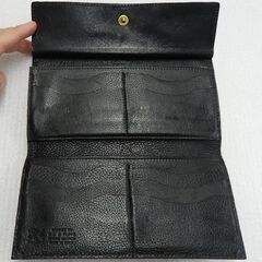 IL BISONTE イルビゾンテ 長財布 がま口小銭入れ付 C0911P ブラック 収納袋付き