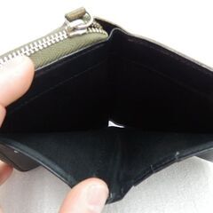 MARGARET HOWELL idea マーガレットハウエル アイデア 二つ折り財布 レザー オリーブ 日本製