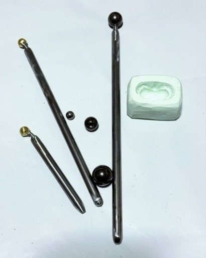 管楽器リペアロッド3種セット（マウスピースシャンク歪み直し）（第2抜差管）（第1・第3抜差管・ベル先）デントボール4球　無保証品