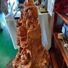 【愛品倶楽部柏店】 特大 七福神 一木造 木像  