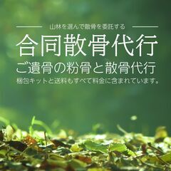 ゆうパックで送るだけ！！　横浜の山林合同散骨代行プラン - 横浜市