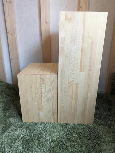 無垢材シンプルスタッキングシェルフ セット ※画像1枚目 - その他 