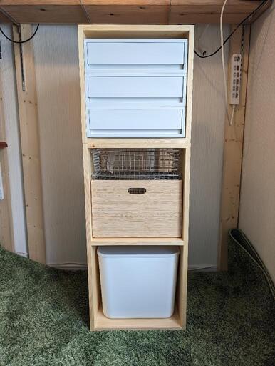 無垢材シンプルスタッキングシェルフ セット ※画像1枚目 - その他 