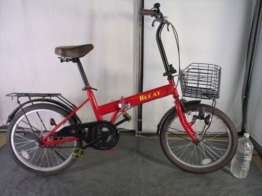 D297　★8800円★　折りたたみ中古自転車【20インチ　赤 】