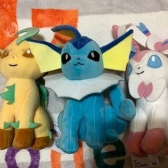 【未使用】ポケモン リーフィア シャワーズ ニンフィアぬいぐるみ...