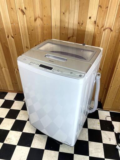 【配送料込み】Haier 全自動洗濯機　JW-KS75LDB 2021年製　7.5kg 大型　ホワイト　使用期間約2年程