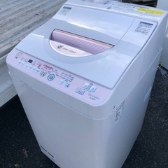 北九州市内配送無料　保証付き　SHARP(シャープ)の5.5kg縦型洗濯乾燥機「ES-T55E7」