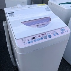 北九州市内配送無料　保証付き　SHARP(シャープ)の5.5kg縦型洗濯乾燥機「ES-T55E7」