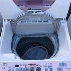 北九州市内配送無料　保証付き　SHARP(シャープ)の5.5kg縦型洗濯乾燥機「ES-T55E7」