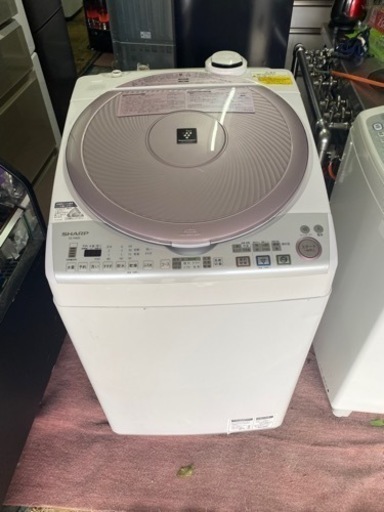 北九州市内配送無料　保証付き　シャープ SHARP ES-TX820-P [タテ型洗濯乾燥機（8.0kg） ピンク系]