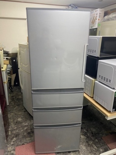 北九州市内配送無料　保証付き　AQUA アクア AQR-361EL（S） 冷蔵庫 [冷蔵庫（355L・左開き） ミスティシルバー]