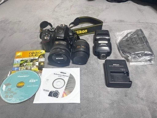 【値下げ】Nikon D5300 標準レンズ+単焦点レンズ +スピードライトセット