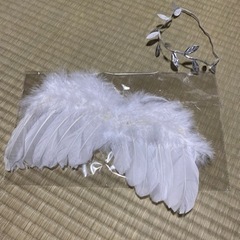 天使の羽とリーフのヘアバンド