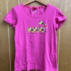 #PUMA レディースシャツ　ピンク　Ⓜ️ USED品　使用感あり