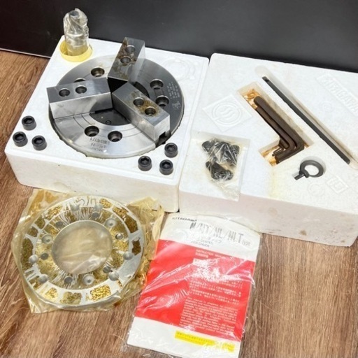 ○未使用■22万 北川鉄工所 KITAGAWA 中実パワーチャック 10インチ 3爪 N-10 把握径24-254mm CE対応品 旋盤 フランジ■ジモティ姫路