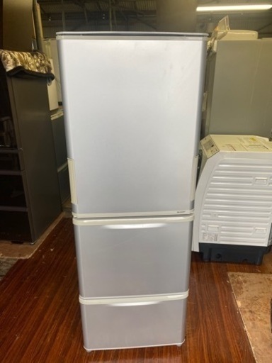 福岡市内配送無料　シャープ SHARP SJ-WA35B-S [冷蔵庫 （350L・つけかえどっちもドア） 3ドア シルバー系]