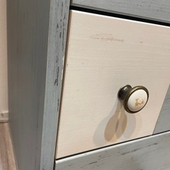 美品　フレンチシャビー風　ハイチェスト　チェスト　白井産業　収納　北欧