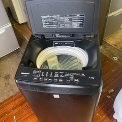 福岡市内配送設置無料　ハイセンス 5．5kg全自動洗濯機 keyword マットブラック HW-G55E5KK