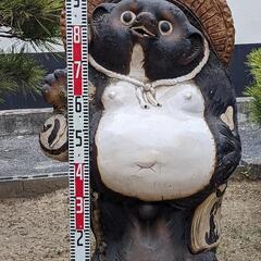 岡山引取限定　初出し　縁起物 　たぬき 　タヌキ 　信楽焼　陶器　置物　特大たぬき　迫力満点　特大サイズ　商売繁盛