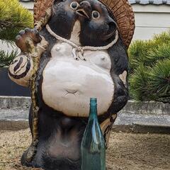 岡山引取限定　初出し　縁起物 　たぬき 　タヌキ 　信楽焼　陶器　置物　特大たぬき　迫力満点　特大サイズ　商売繁盛