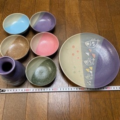 美品　お皿　食器　魚モチーフ