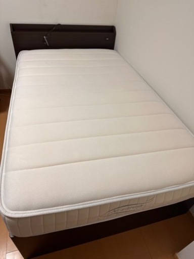 美品　引き出し収納セミダブルベッド　Nsleepマットレスつき